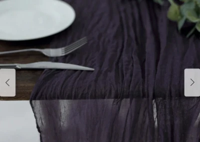 Purple table runners
